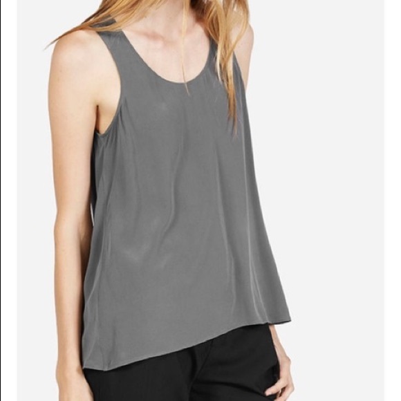 Everlane Tops - Everlane Gray 100% Silk Tank Blouse